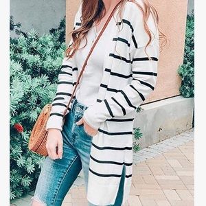 Pinkm Style Stripped Cardigan